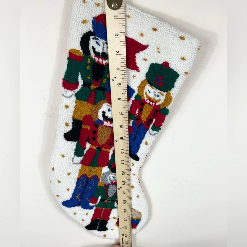 Nutcracker Stocking Christmas Needlepoint Large‎ Colorful Holiday Festive